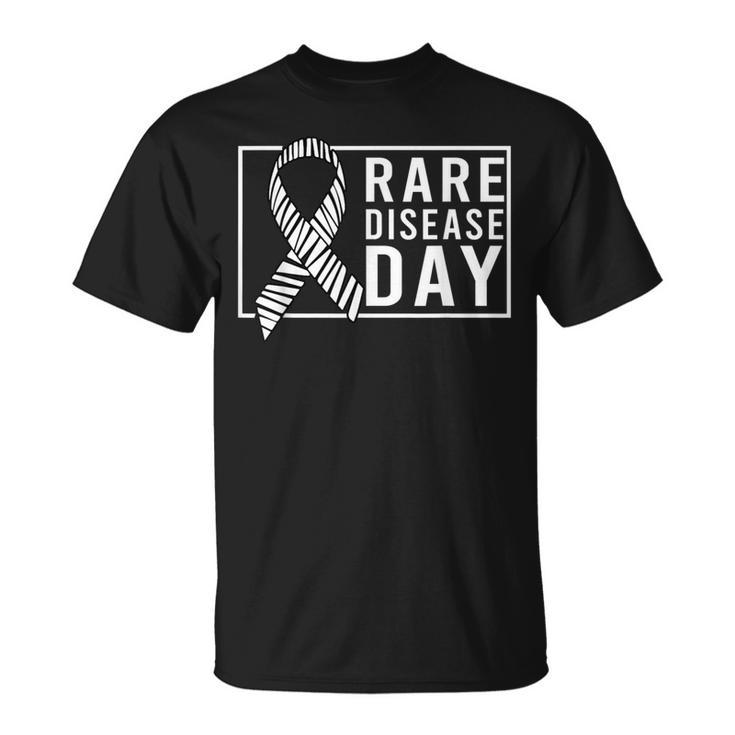 Rare Disease Day Rare Disease Awareness 2024 Zebra Ribbon T-Shirt