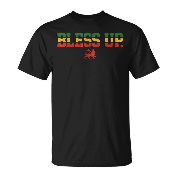 Rastafari Reggae Music Bless Up Dub Dancehall Rasta T-Shirt