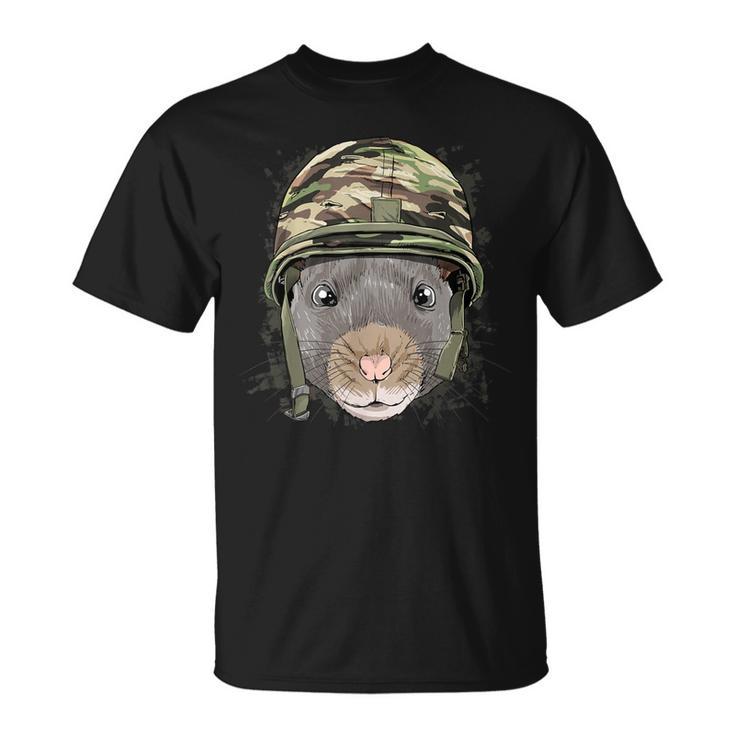 Rat Soldier Veteran Army Rat Rodent Lover T-Shirt