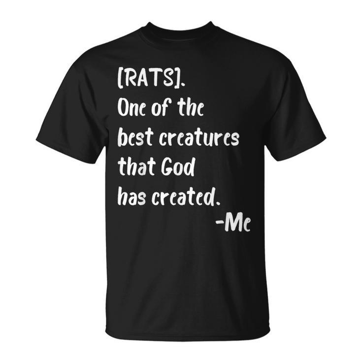 Rats Lover Cute Religious Rat Saying Definition T-Shirt