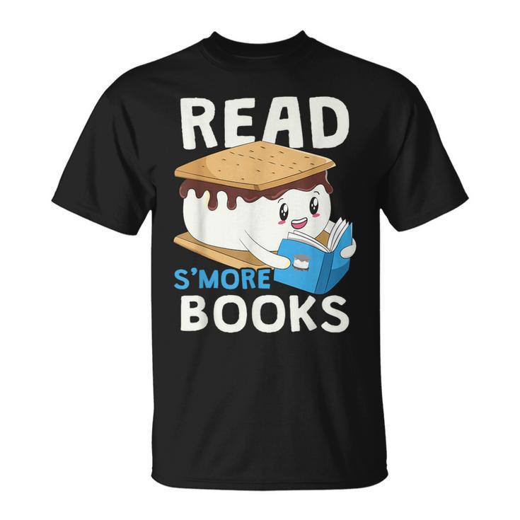 Read S'more Books Camping Bookworm Boy Cute Librarian Smores T-Shirt