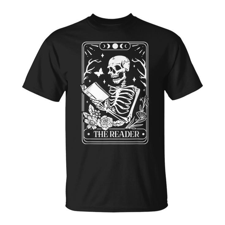 The Reader Tarot Skeleton Reading T-Shirt