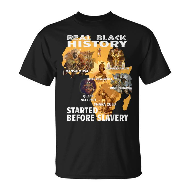 Real Black History Started Before Slavery Vintage African T-Shirt