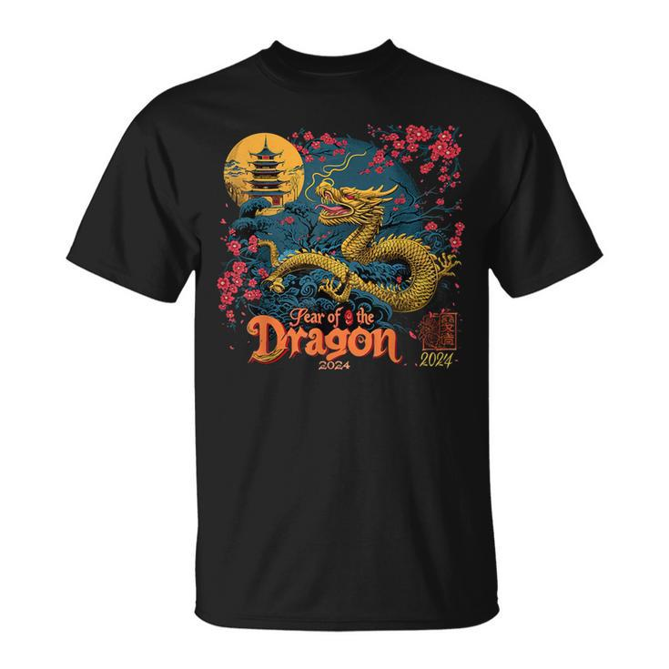 Red Cherry Blossom Chinese Lunar New Year 2024 T-Shirt