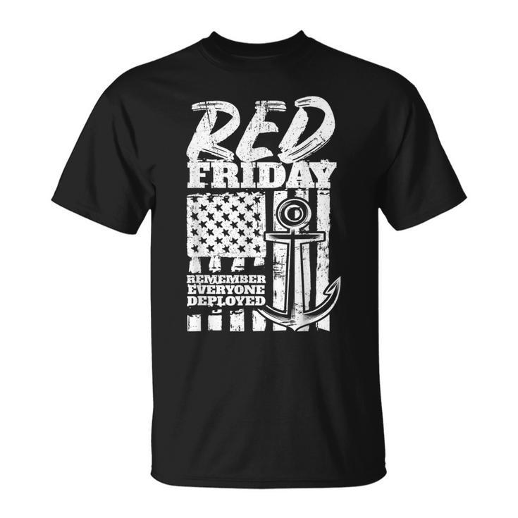 Red Friday Deployed Navy Family T-Shirt