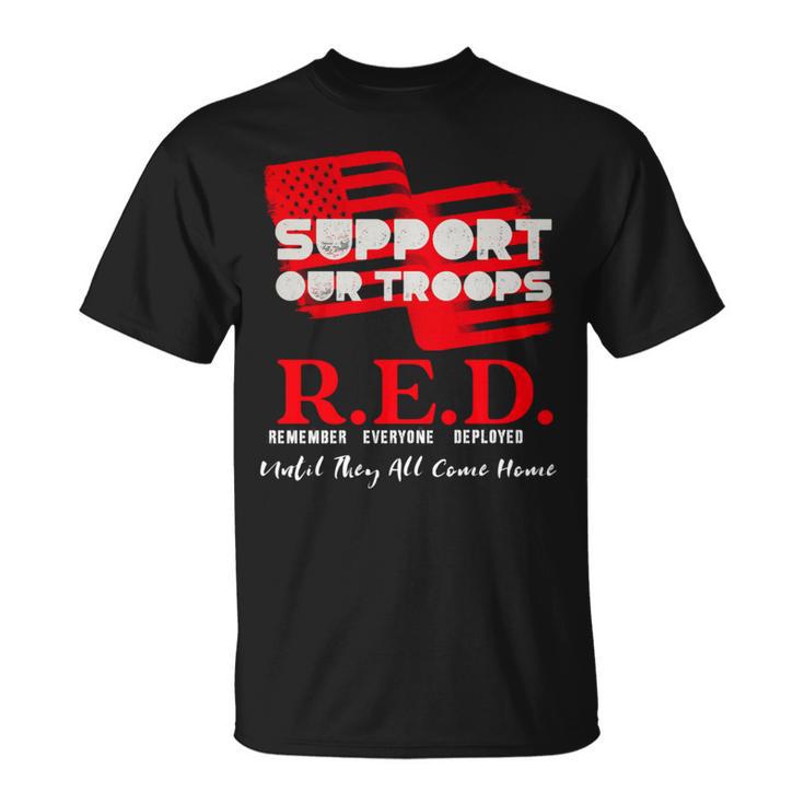 Red Friday Military On Friday We Wear Red Support Our Troops T-Shirt