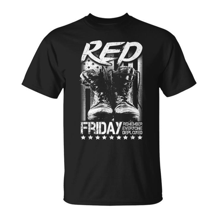 Red Friday Remember Everyone Deployed Veterans Day T-Shirt