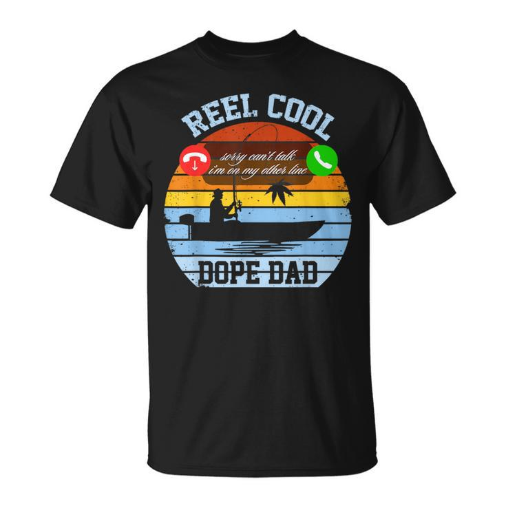 Reel Cool Fishing Dad Classic Black Men'sFather's T-Shirt