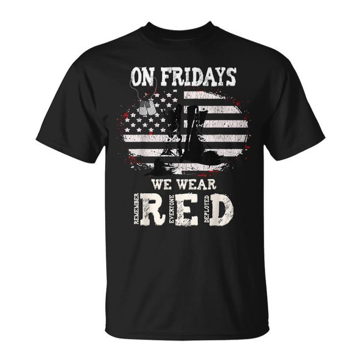 Remember Everyone Deployed Red Friday Military T-Shirt