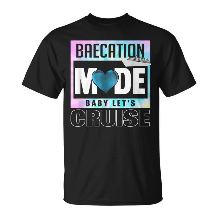 Retro Baecation Mode Baby Let's Cruise Love Vacation Couples T-Shirt
