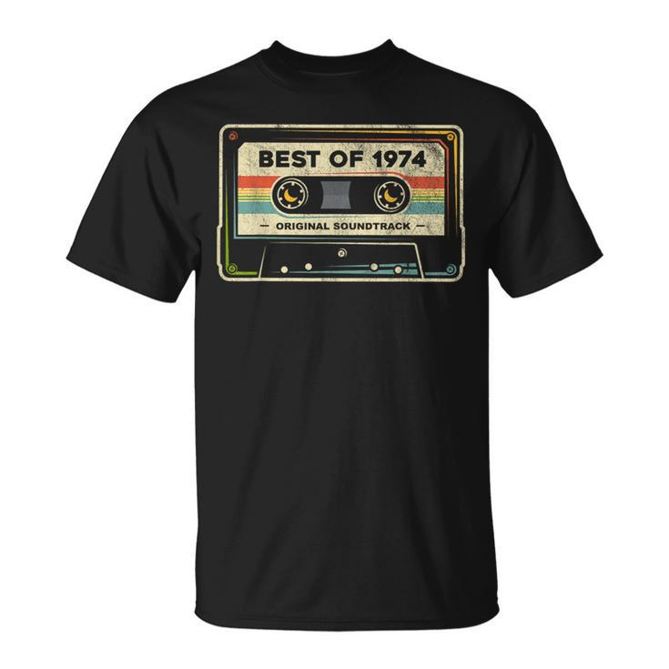 Retro Best Of 1974 Mixtape Vintage Fiftieth Birthday Cassete T-Shirt