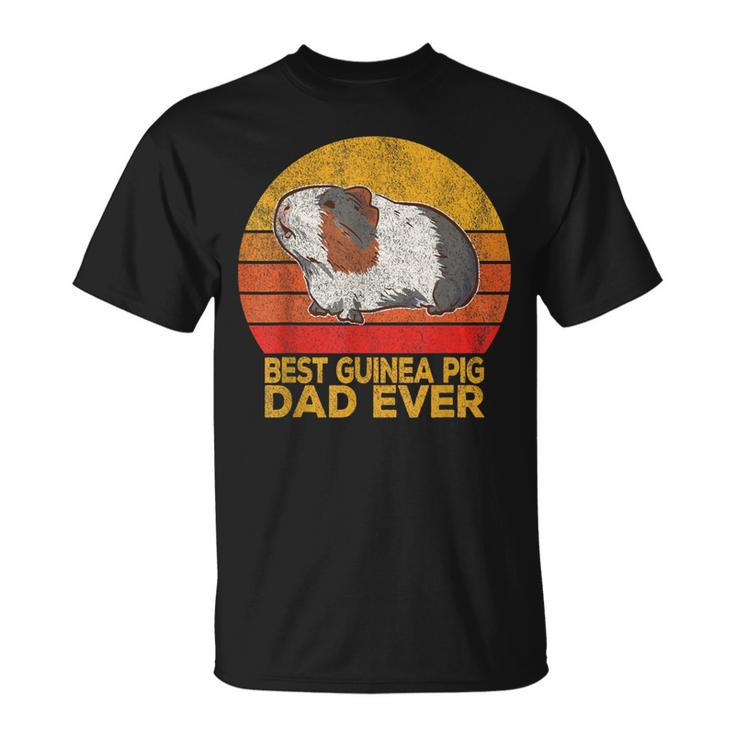 Retro Best Guinea Pig Dad Ever Wheek Guinea Pig Dad Vintage T-Shirt