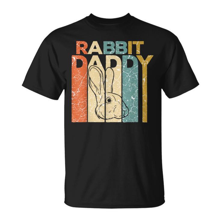 Retro Daddy Rabbit Bunny For Men- Father's Day T-Shirt