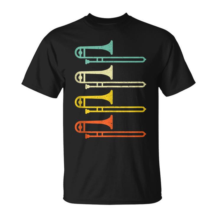 Retro Distressed Trombone T-Shirt