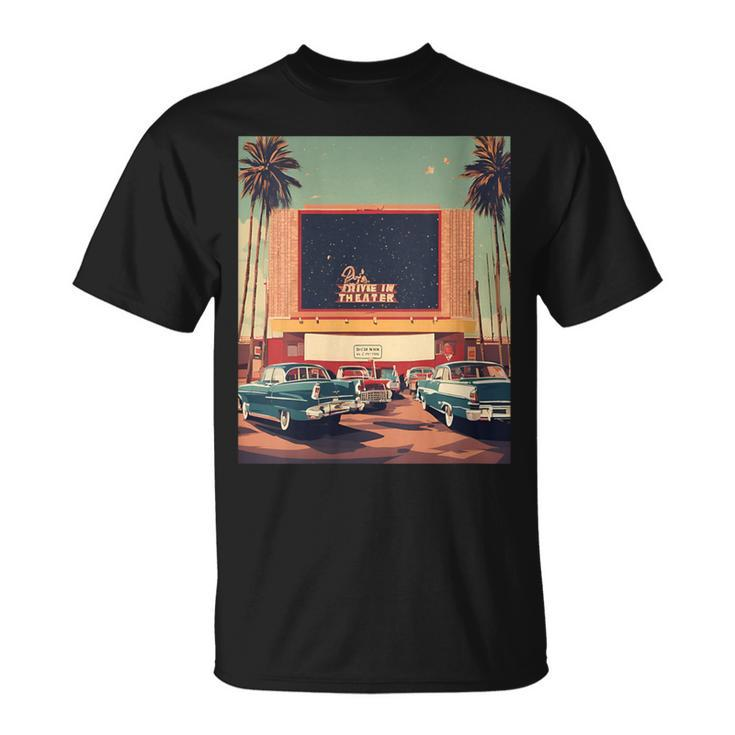 Retro Drive-In Theater Vintage Movies Graphic T-Shirt