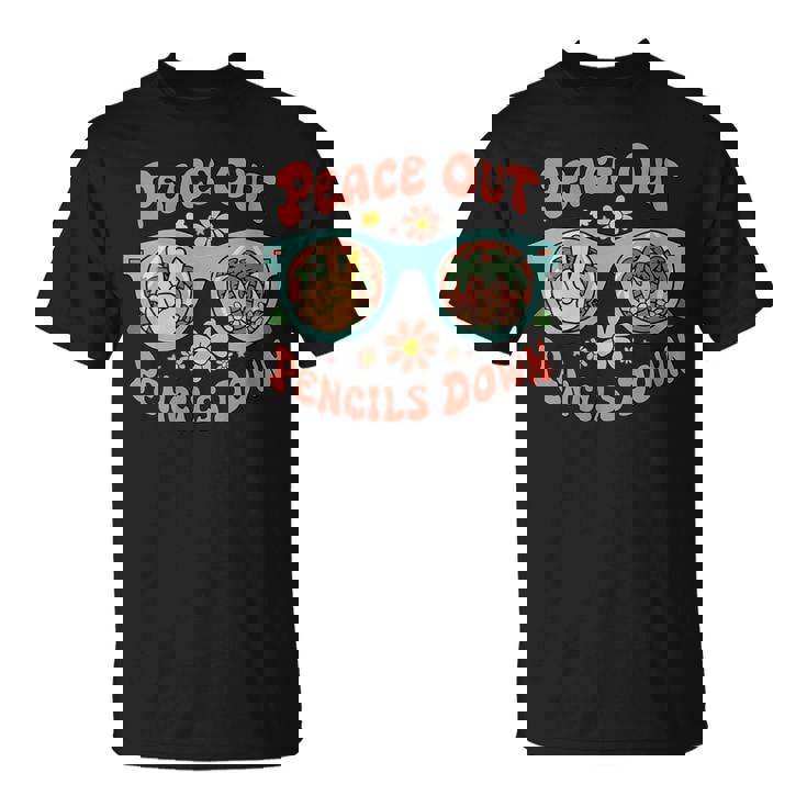 Retro End Of School Year Teacher Summer Last Day T-Shirt