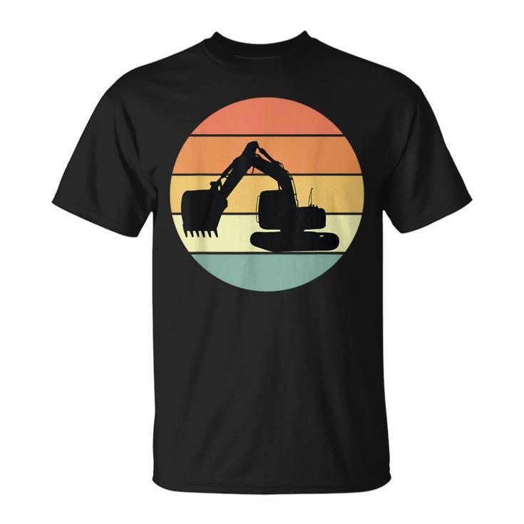 Retro Excavator Apparel Heavy Construction Equipment T-Shirt