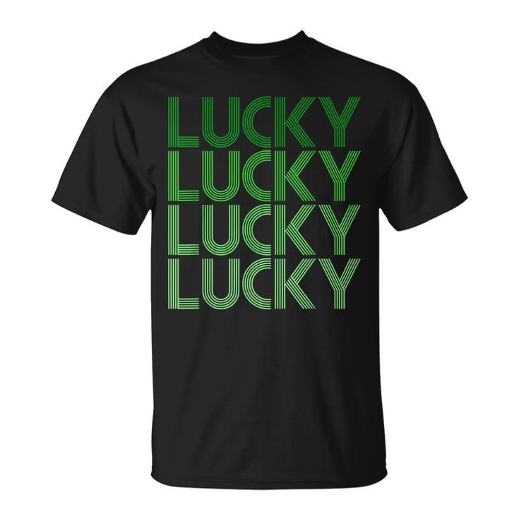 Retro Green Lucky For St Particks Day T-Shirt