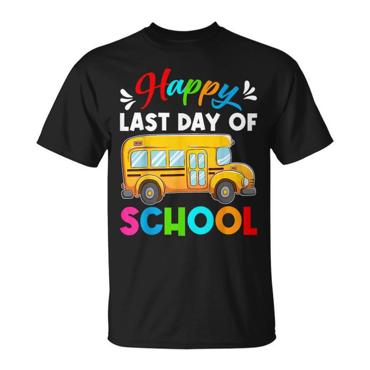 Retro Happy Last Day Of School School Bus Driver Off Duty T-Shirt