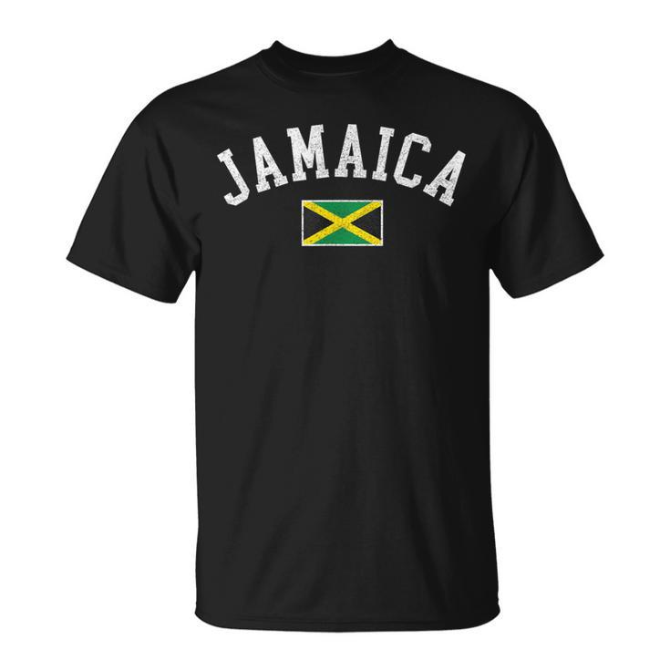Retro Jamaica Flag Vintage Jamaican Travel Souvenir Boy Girl T-Shirt