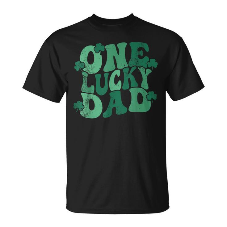 Retro One Lucky Dad St Patrick's Day Dad One Lucky Daddy T-Shirt