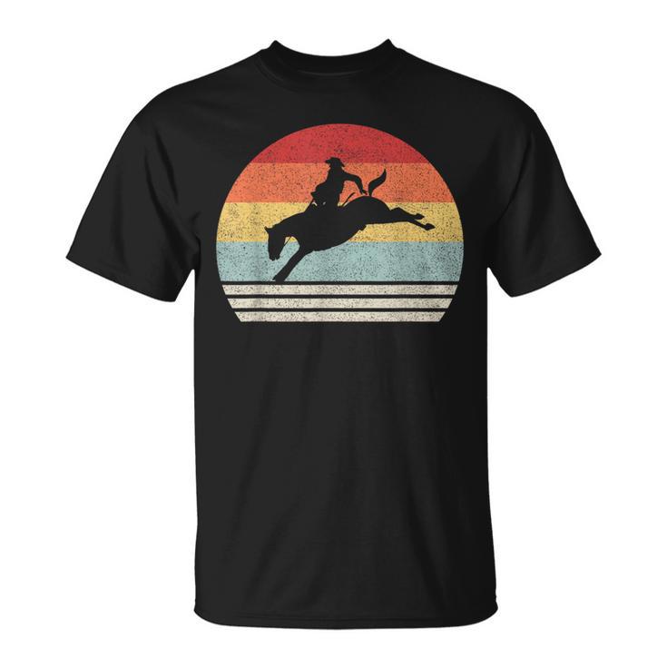 Retro Rodeo Bucking Bronc Riding Bronco Horse T-Shirt