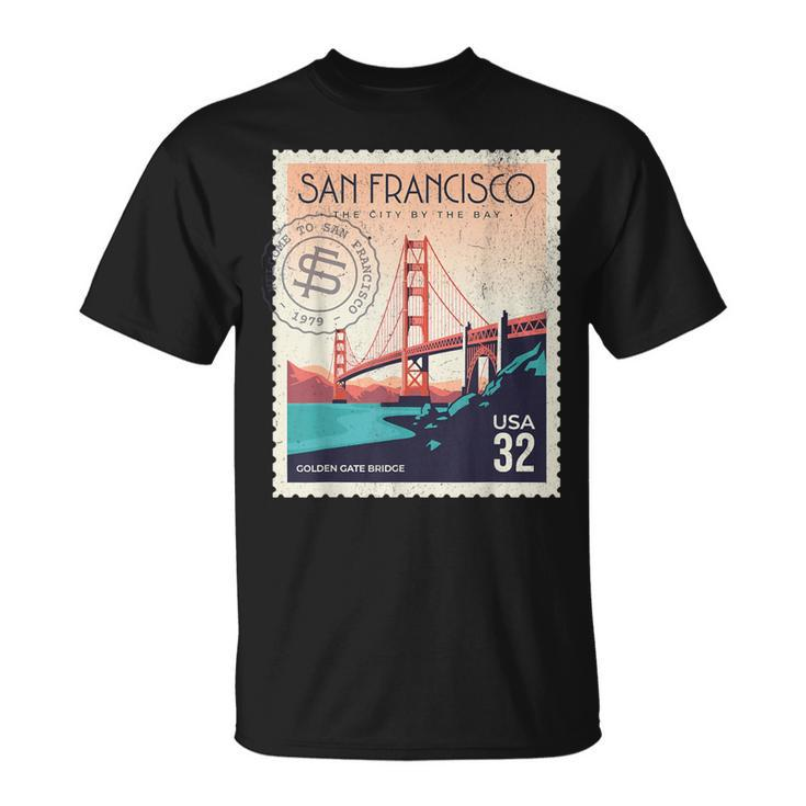 Retro San Francisco Golden Gate Bridge Sf Traveler T-Shirt