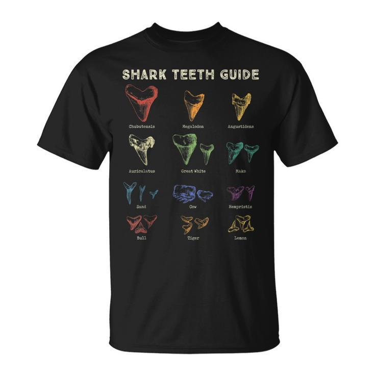 Retro Shark Th Guide Fossil Tooth Collector T-Shirt