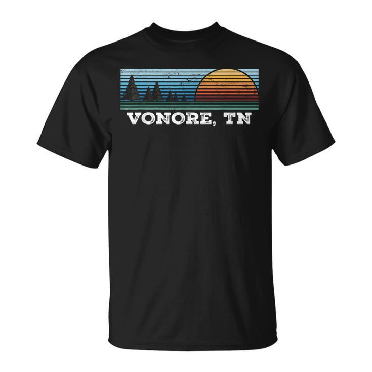 Retro Sunset Stripes Vonore Tennessee T-Shirt