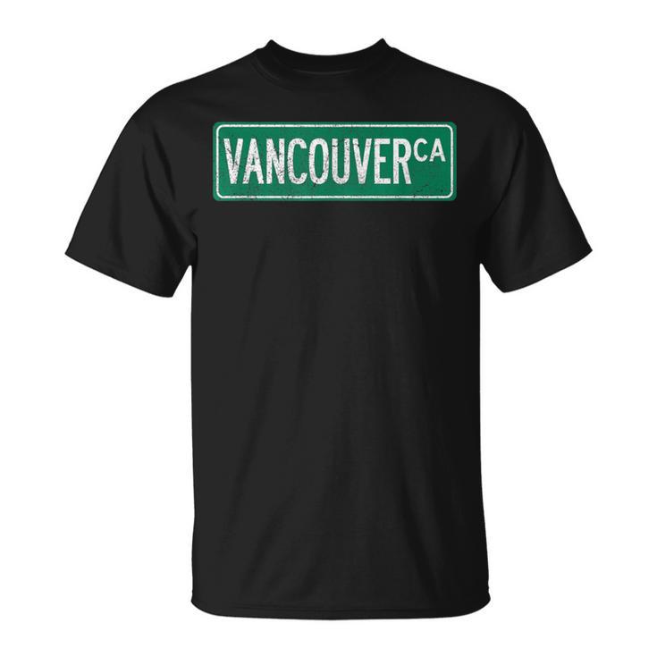 Retro Vancouver Canada Street Sign T-Shirt