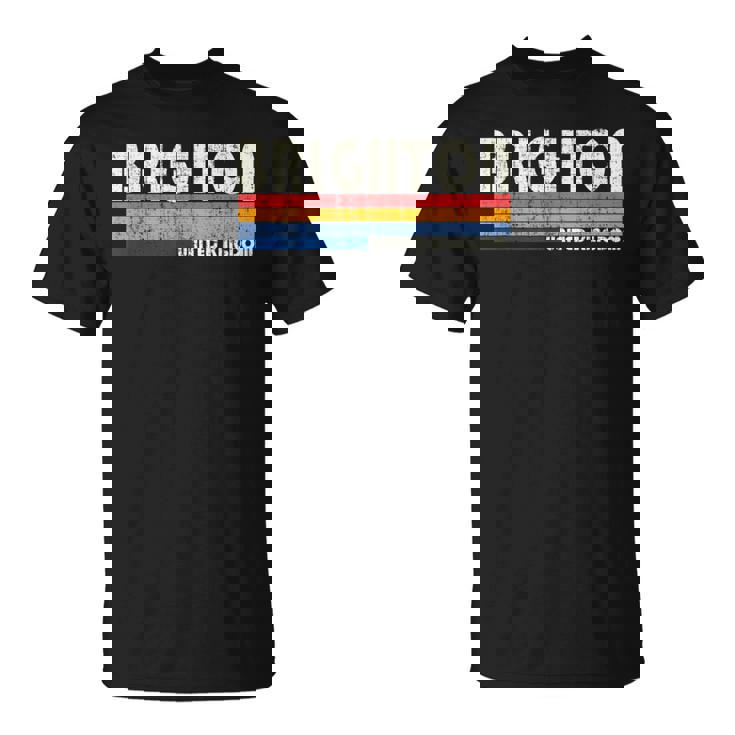 Retro Vintage 70S 80S Style Brighton United Kingdom T-Shirt
