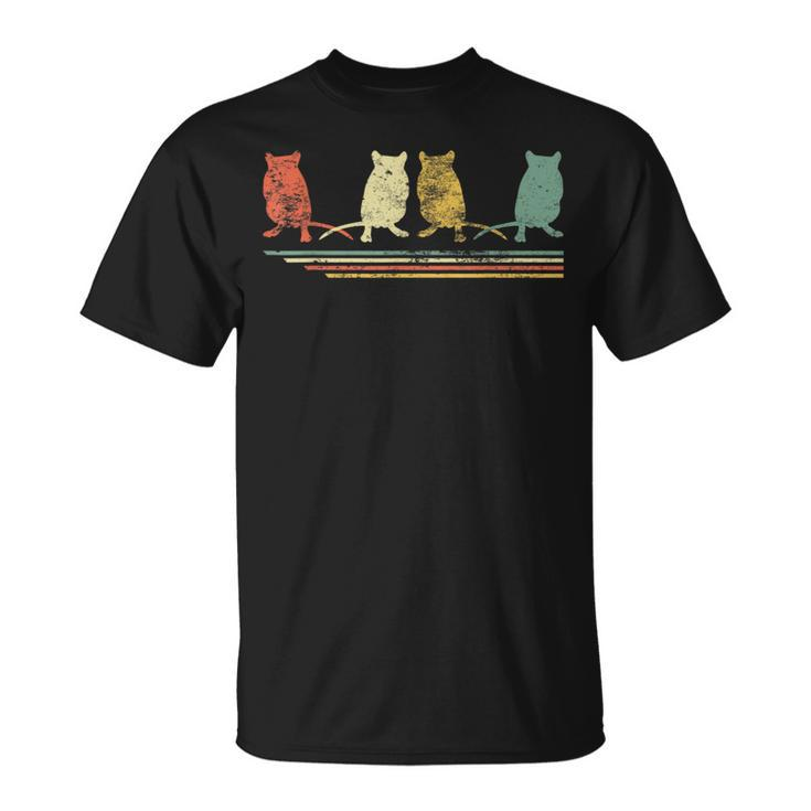 Retro Vintage Gerbil Lover Animal For Father Day T-Shirt