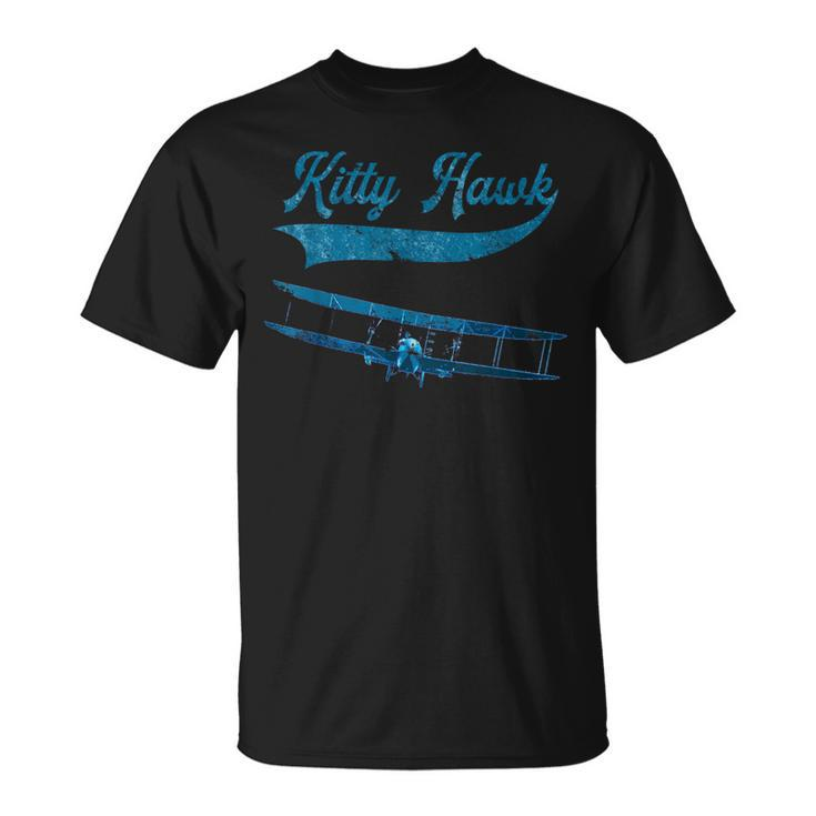 Retro Vintage Kitty Hawk North Carolina Airplane Beach Sport T-Shirt