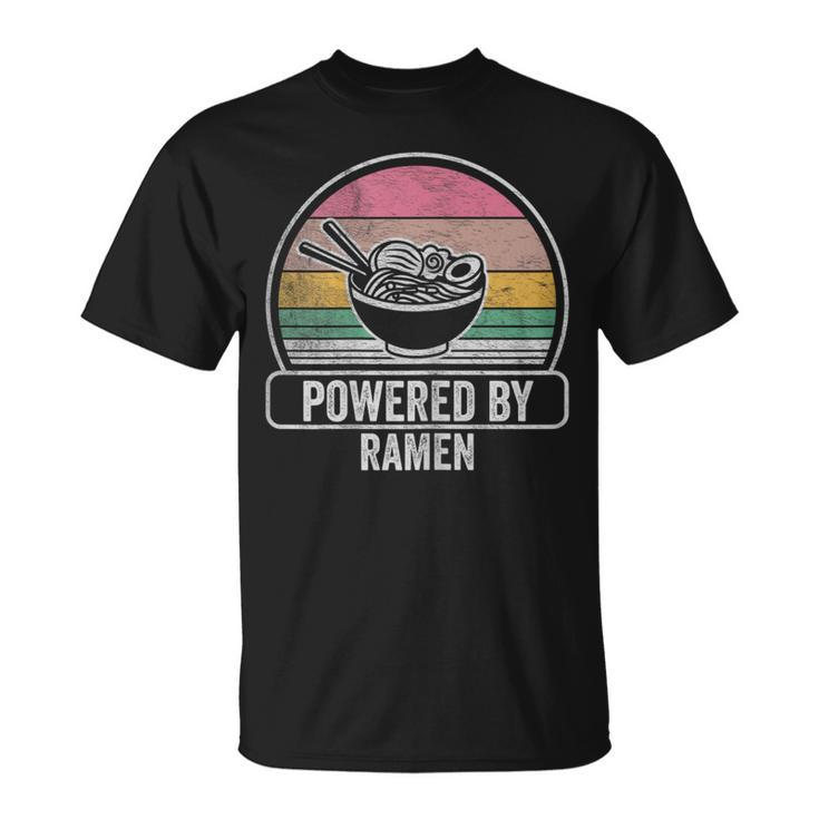 Retro Vintage Powered By Ramen Ramen Lover T-Shirt