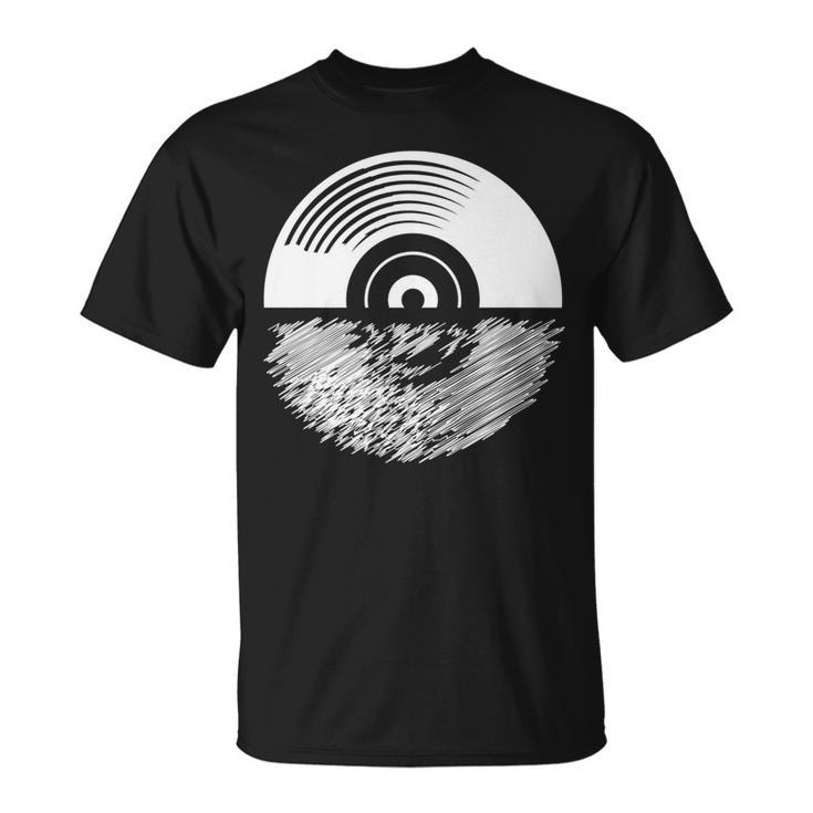 Retro Vinyl Record Sunset Vintage Music Lover 33 45 78 T-Shirt