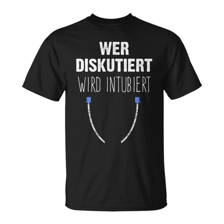 Rettungsdienst Notarzt Anästhesist Anästhesie T-Shirt