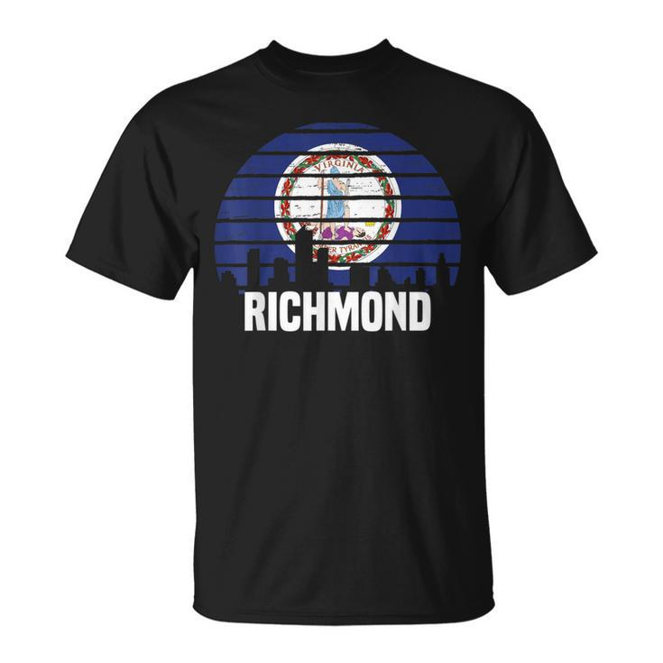 Richmond Virginia Va Group City Trip Silhouette Flag T-Shirt