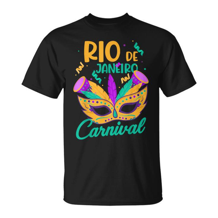 Rio De Janeiro Carnival Brazil Mask Brazil Souvenir T-Shirt