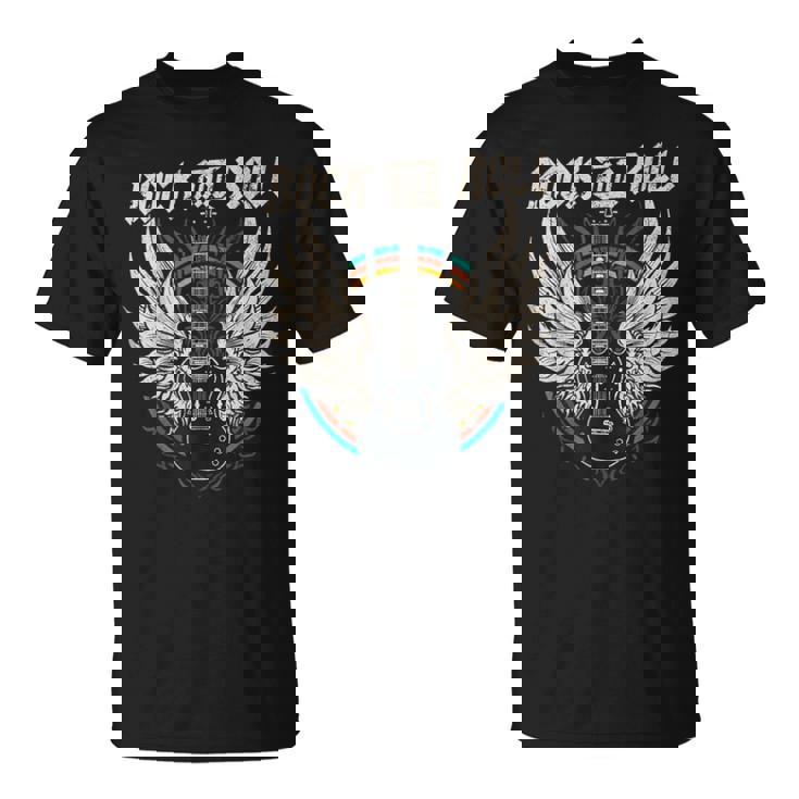 Rock And Roll Guitarraintage Rock And Roll Music Retro Metal Musi Sin Mangas Camiseta unisex