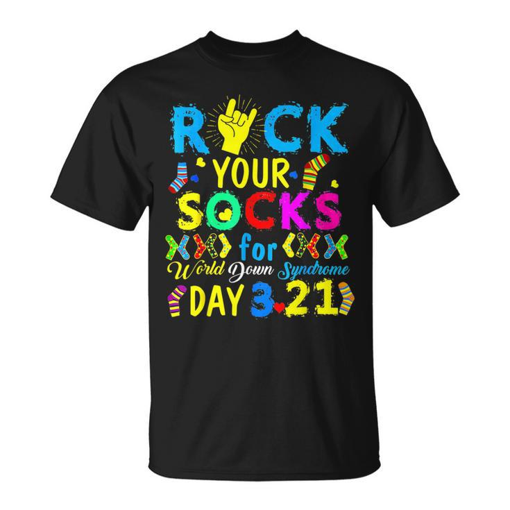Rock Your Socks Down Syndrome Day Awareness For Boys T-Shirt