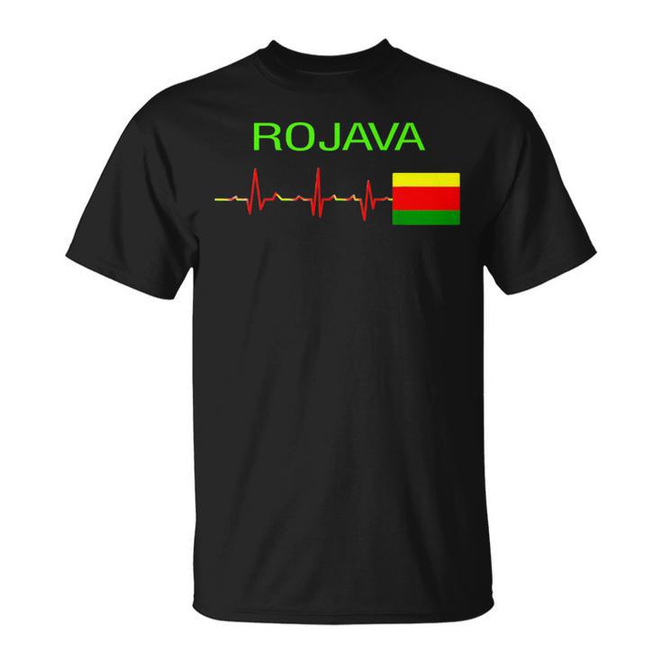 Rojava Kurdistan – Kurdish Flag T-Shirt