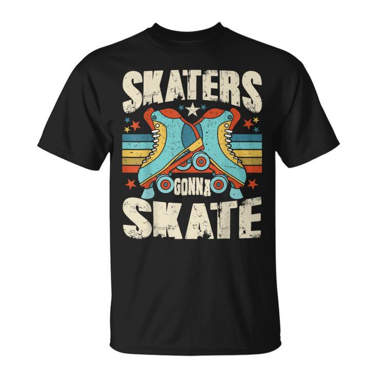 Roller Skating Skaters Gonna Skate Vintage 70S 80S T-Shirt