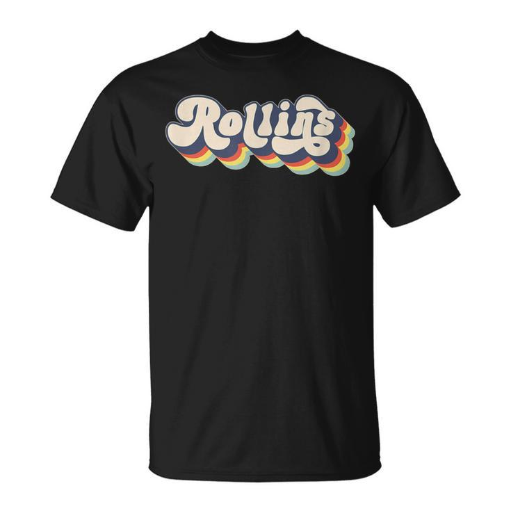 Rollins Family Name Personalized Surname Rollins T-Shirt