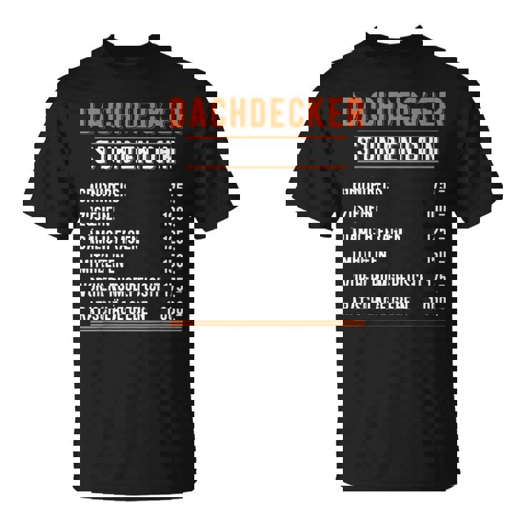 Roofer Hourly Party Saying Handwerker Im Einsatz Handwerk T-Shirt