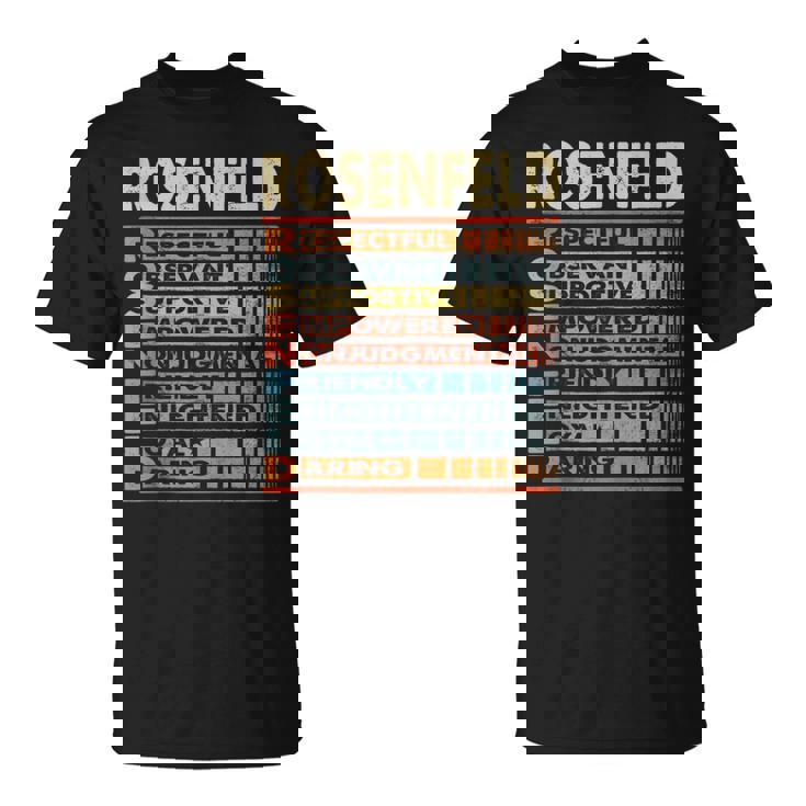 Rosenfeld Family Name Rosenfeld Last Name Team T-Shirt