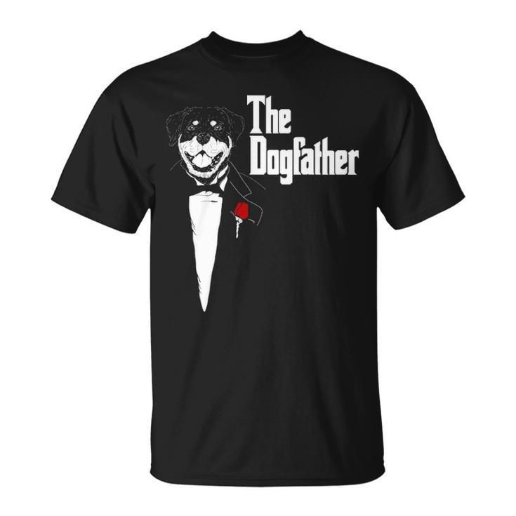 Rottweiler The Dogfather Rottweiler Rottie Dog Dad T-Shirt