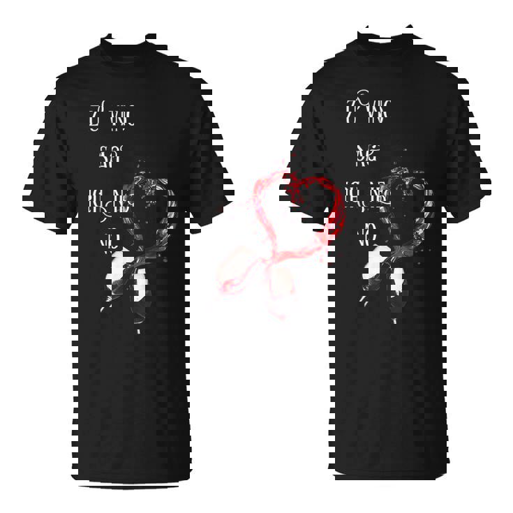 Rotwein Liebhaber Herz-Design T-Shirt für Weinliebhaber