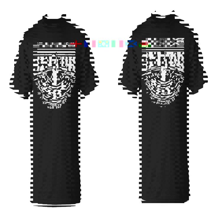 Rugby 6 Naciones Inglaterra Francia Gales Escocia Italia Irlanda Camiseta unisex