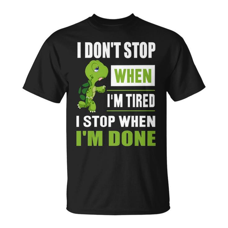 Running I Don't Shop When I'm Tired I Shop When I'm Done T-Shirt