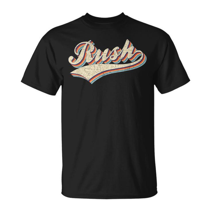Rush Surname Vintage Retro Boys Girls Rush T-Shirt